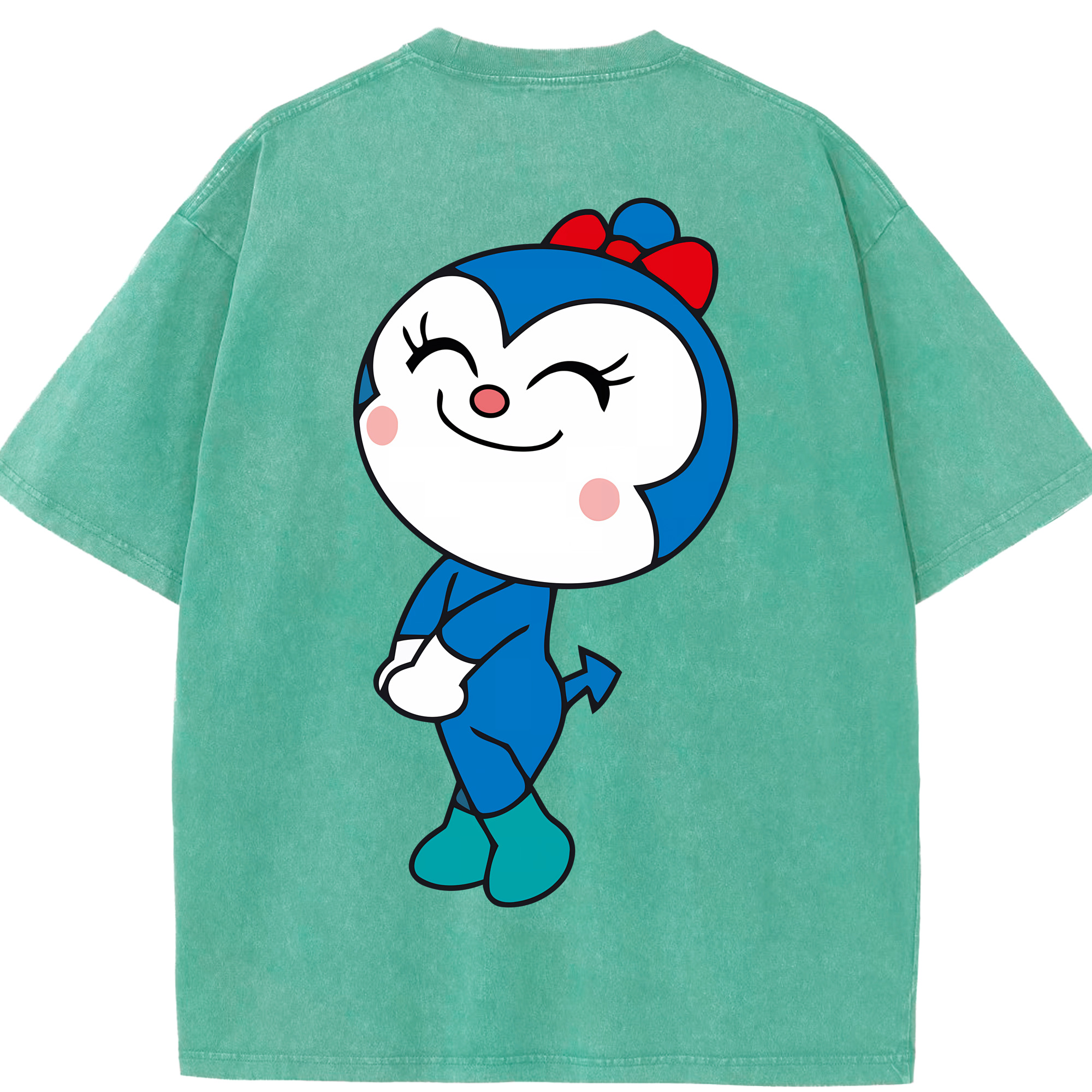 （画像用） アンパンマン Anpanman 綿100% ヴィンテージ風 半袖Tシャツ（背面プリント）